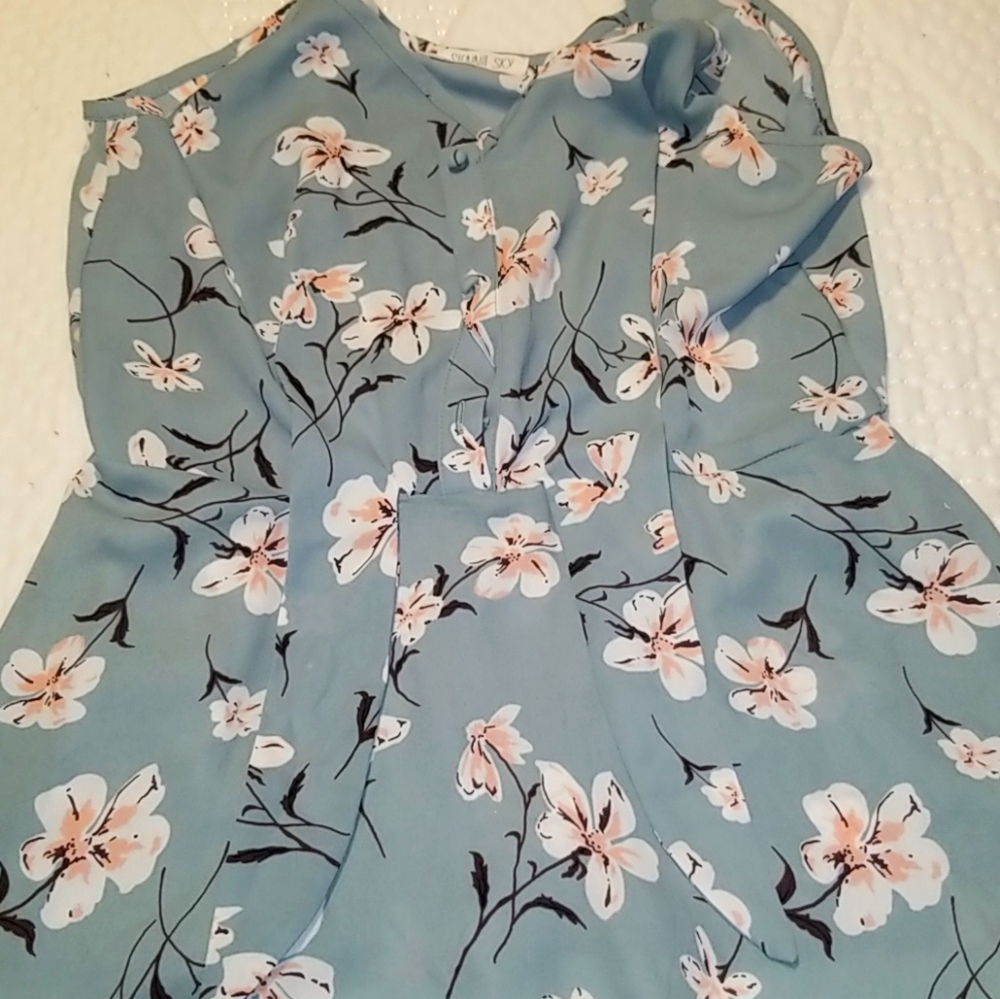 Mint green shirt with buttons on chest